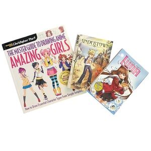 Anime How to Drawing Book and Two Story Books